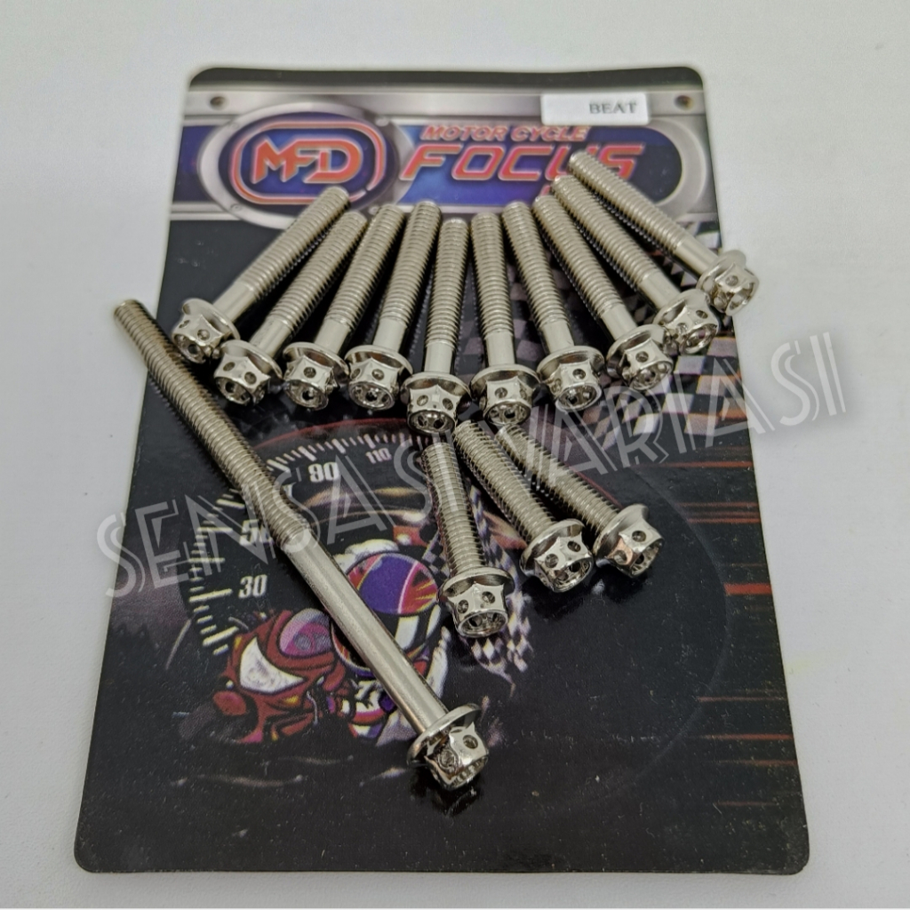 BAUT PROBOLT CVT 1SET CHROME MOTOR HONDA BEAT SCOOPY FI ESP CARBU KARBU VARIO 125/150 / VARIASI BAUT