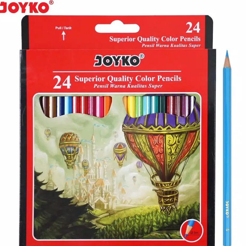 

Best Produk Pensil Warna Panjang 24 Warna Joyko CP-101 SUPERIOR