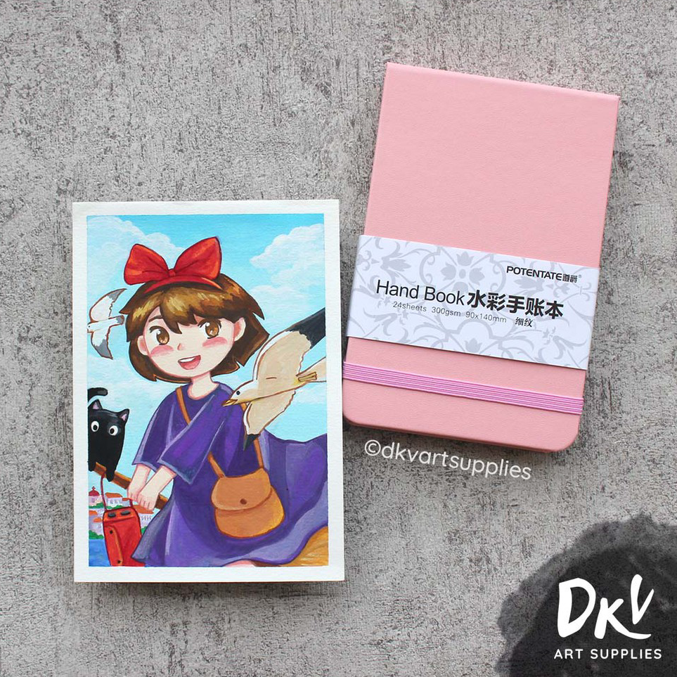 

Paling Popular Watercolor Sketchbook POTENTATE Mini 9x14cm 300gsm hardcover jahit Ready