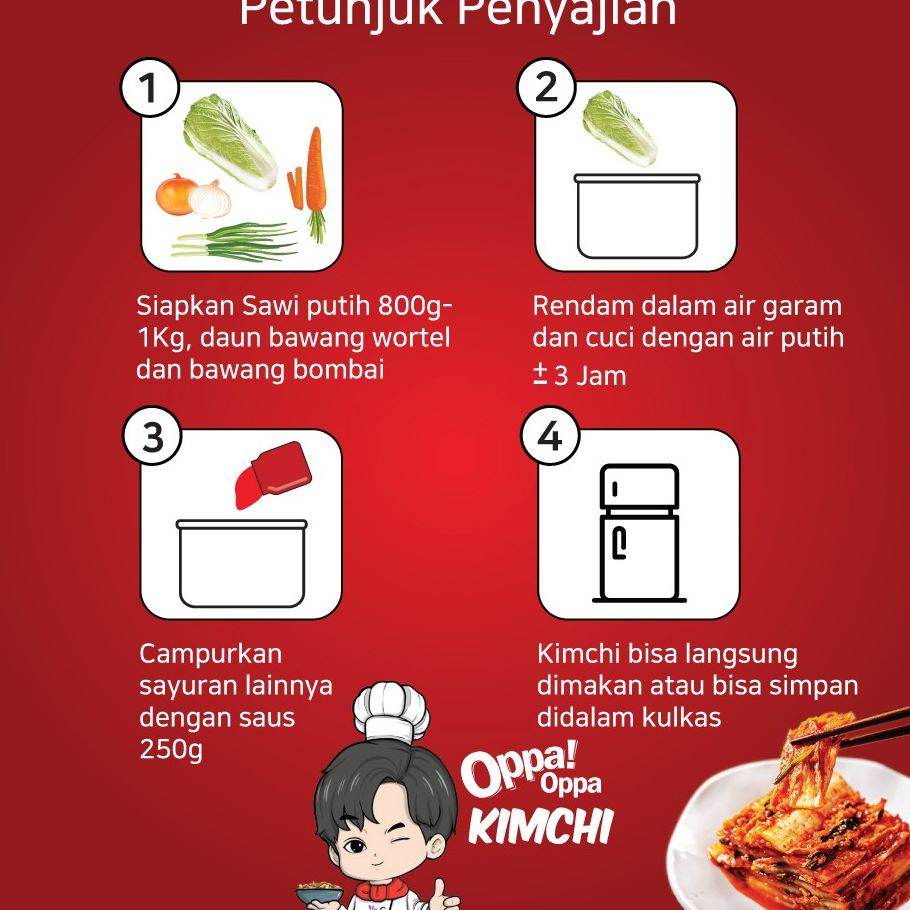 

♪↔✴❆ Saus Instan Saus Kimchi Korea 250g / Sauce Kimchi Korea Saus Oppa!Oppa Terkini