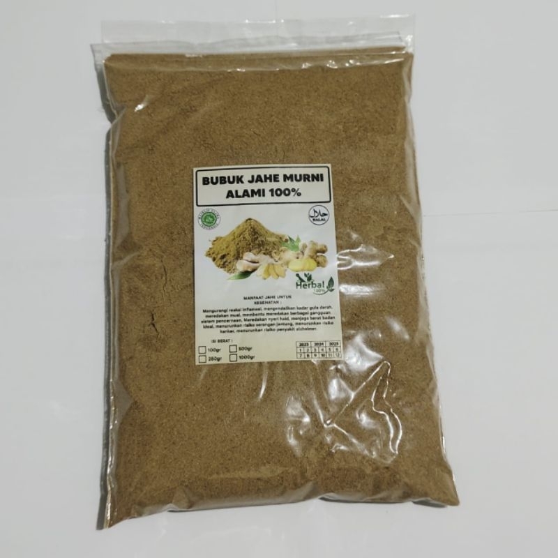 

Bubuk jahe murni alami 100% tanpa campuran serbuk jahe asli isi 500gr