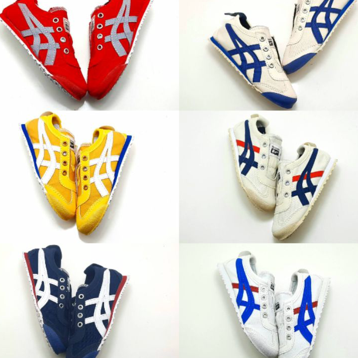 ←✻ Sepatu anak laki laki perempuan slip on onitsuka import