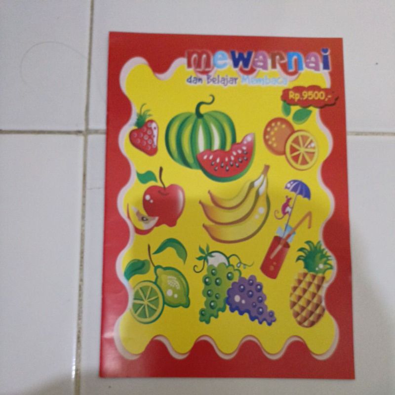 Buku Menggambar dan Mewarnai Cerita Buah-buahan