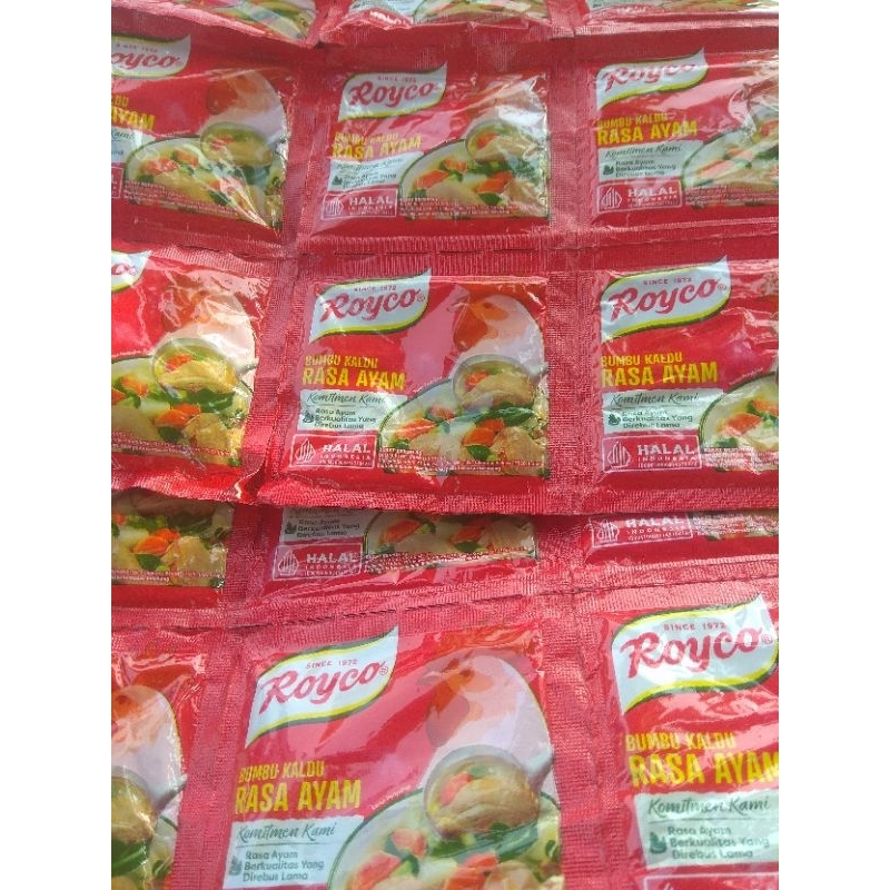 

Royco bumbu instan rasa ayam 1 renceng 8gr (12pcs)