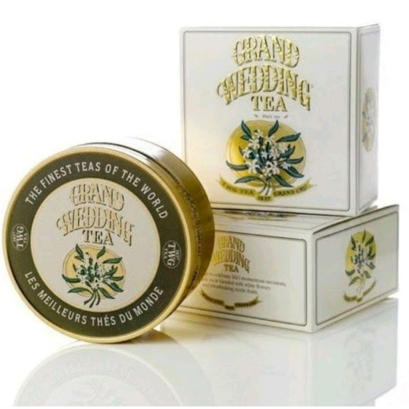 

TWG Tea Grand Wedding Tea Loose Tea Caviar Tin 100g Daun Teh dalam Kaleng Gift Set Caviar Tin 100 Gram Cotton Tea Bags 15TB