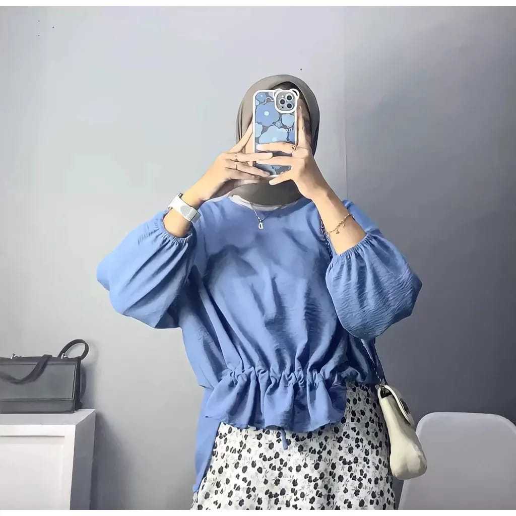 Blouse Jenie Crop Tali Serut Tengah