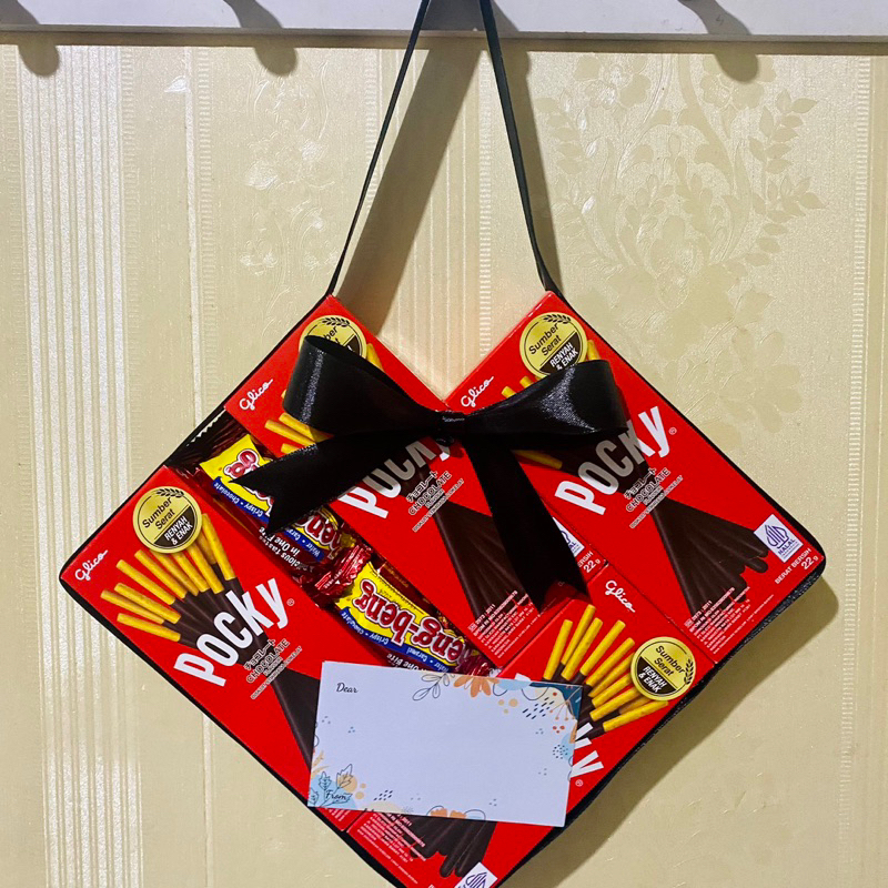 

buket pocky love bengbeng share it mini hadiah ultah wisuda
