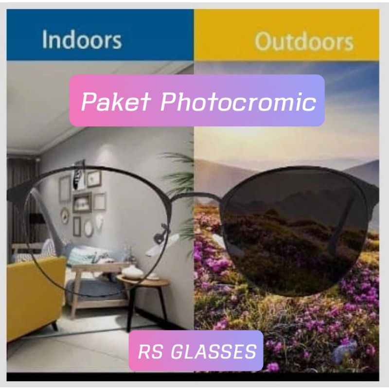 Kacamata Lensa Photocromic Antiradiasi Frame 1920