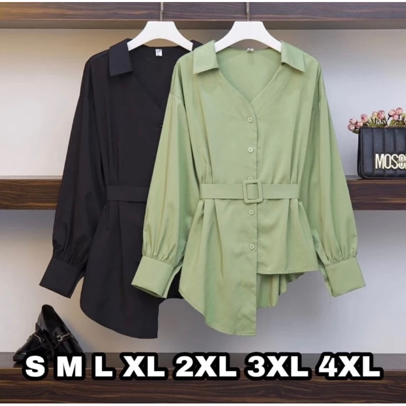 Starla Blouse - Ukuran S M L XL XXL XXXL XXXXL 2XL 3XL 4XL 2L 3L 4L 5L Kemeja Kerja Big Size - Kemej