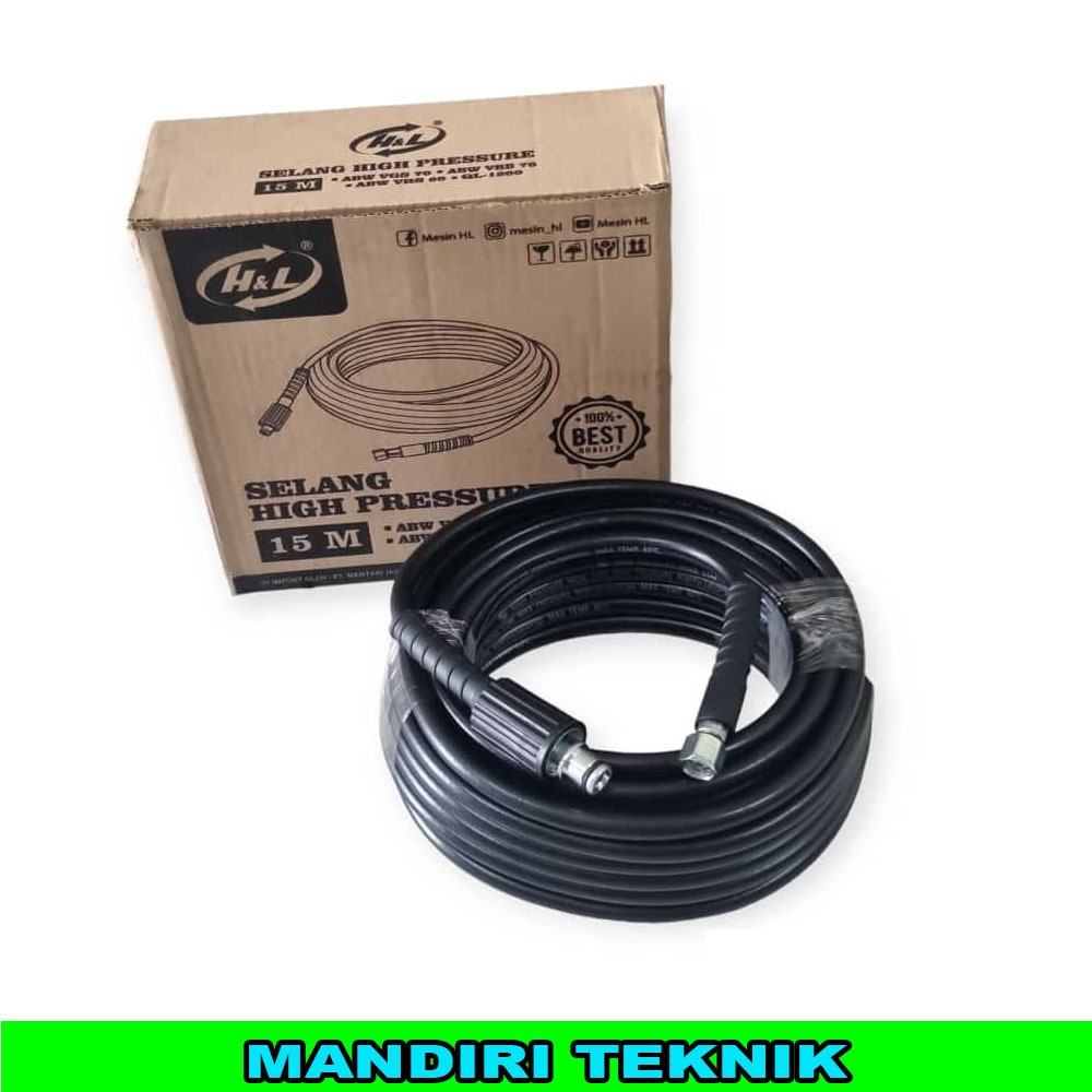 H&L Selang Jet Cleaner 20M - Selang High Pressure- Selang Steam 20 cm Untuk Mesin Jet Cleaner