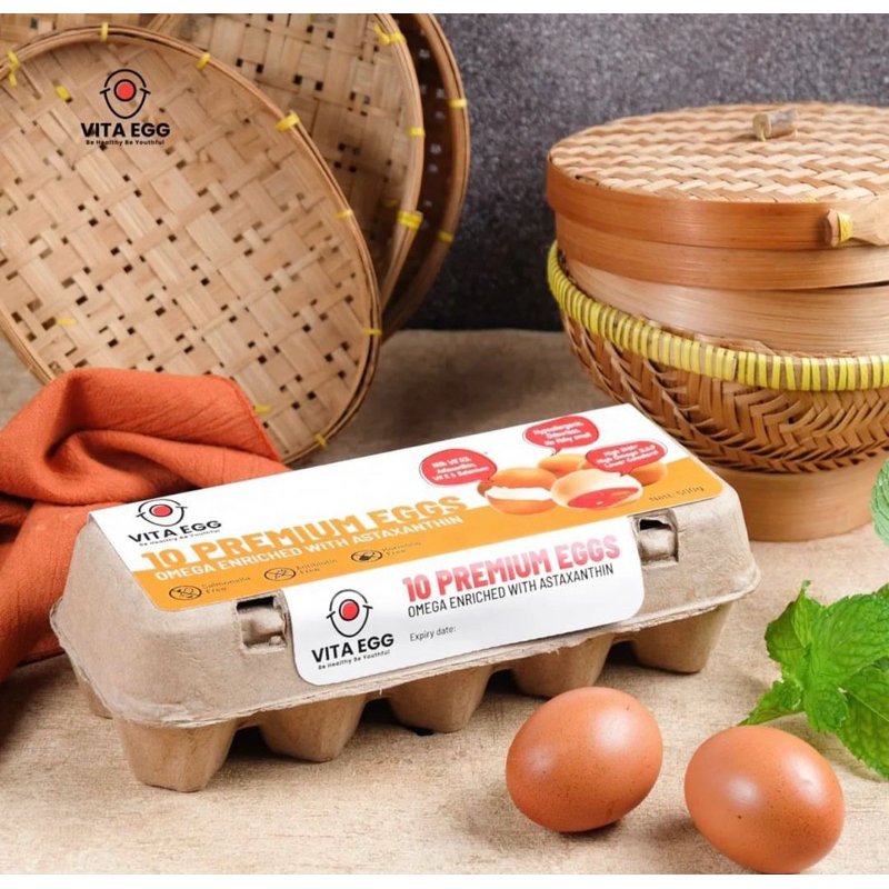 Vita Egg PREMIUM Telur Ayam Omega Isi 10 Pcs