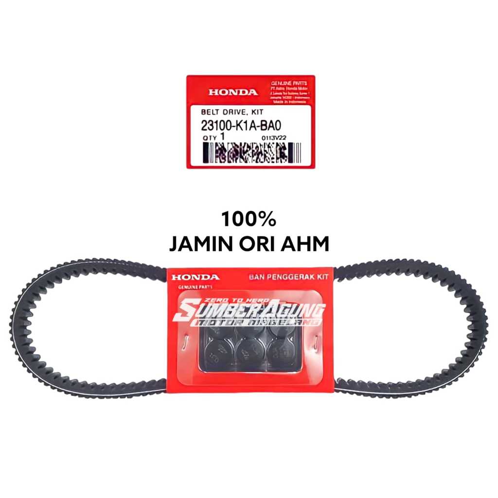 VANBELT V-BELT SET ROLLER BEAT LED DELUXE STREET GENIO SCOOPY ESP K2F ORI AHM 23100-K1A-BA0