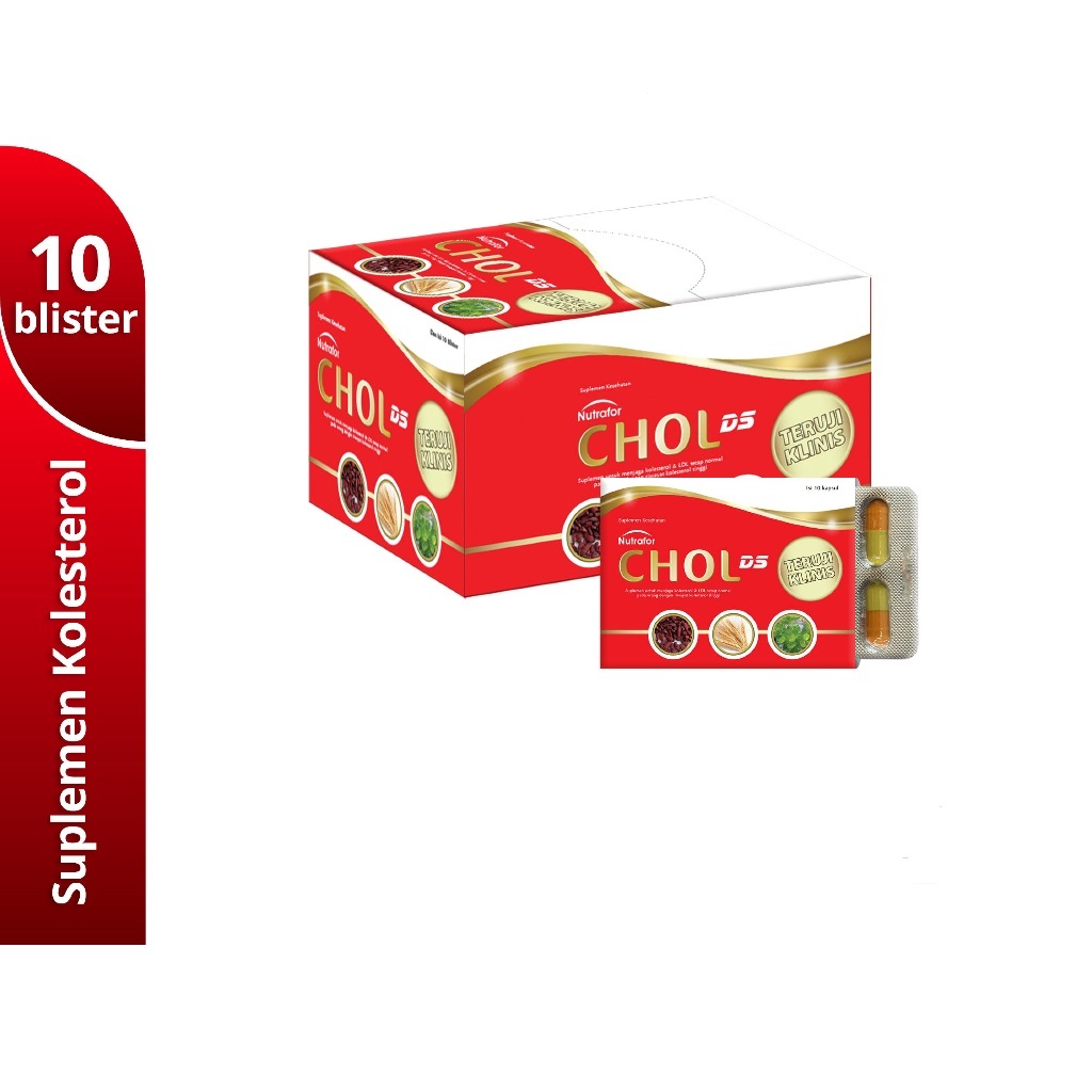 Nutrafor Chol DS Box 100's Kapsul - Obat Penurun Kadar Kolesterol - Suplemen Untuk Menjaga Kolestero