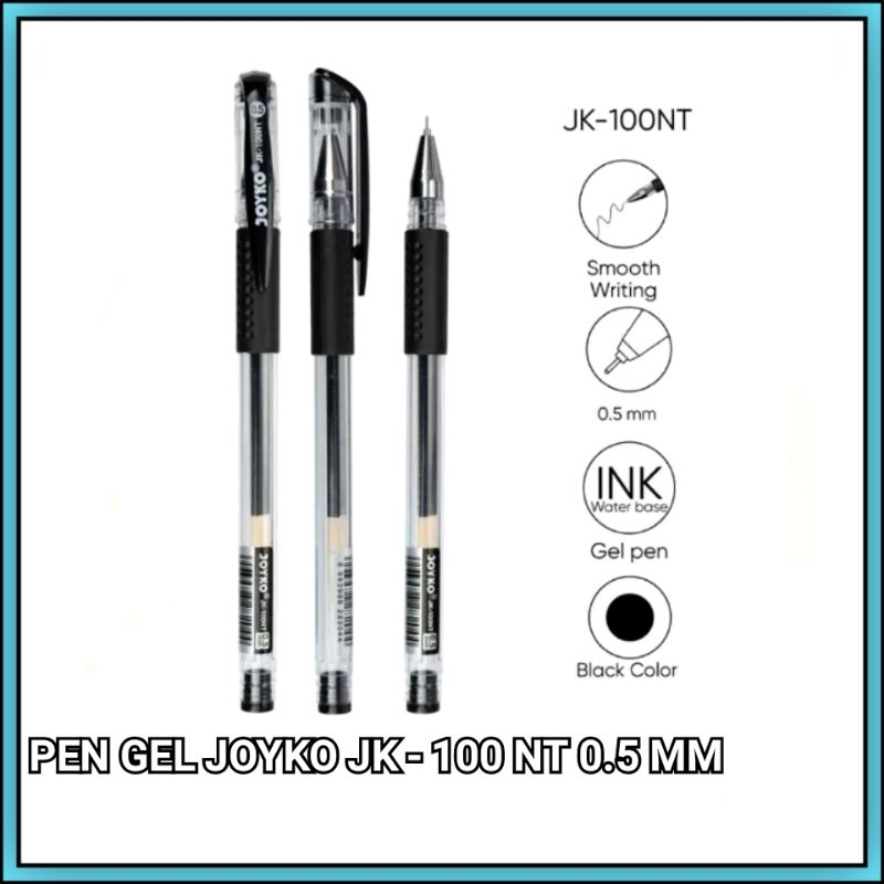 

1 Pcs Pulpen Gel Joyko JK - 100 NT Hitam 0.5 Mm