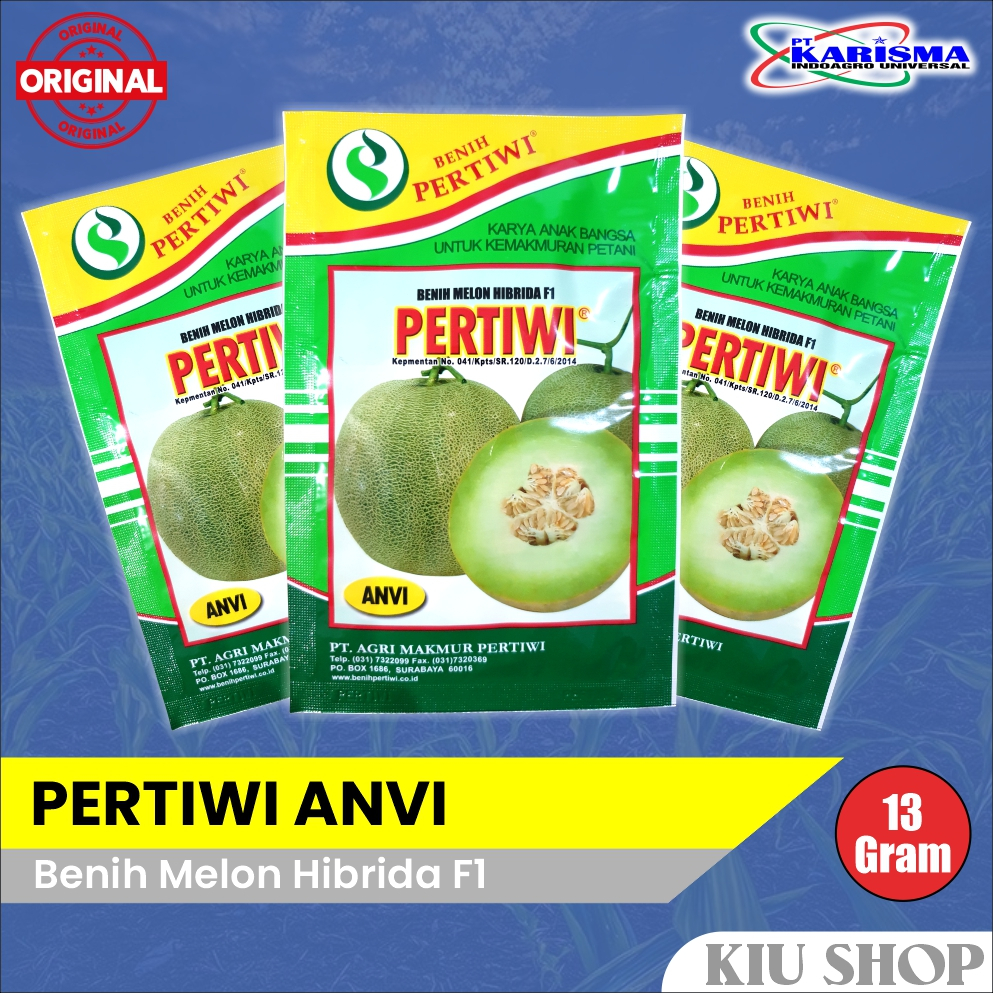 Grosir / PERTIWI ANVI - 13 Gram / Benih Melon Pertiwi Anvi Hibrida F1 / Bibit