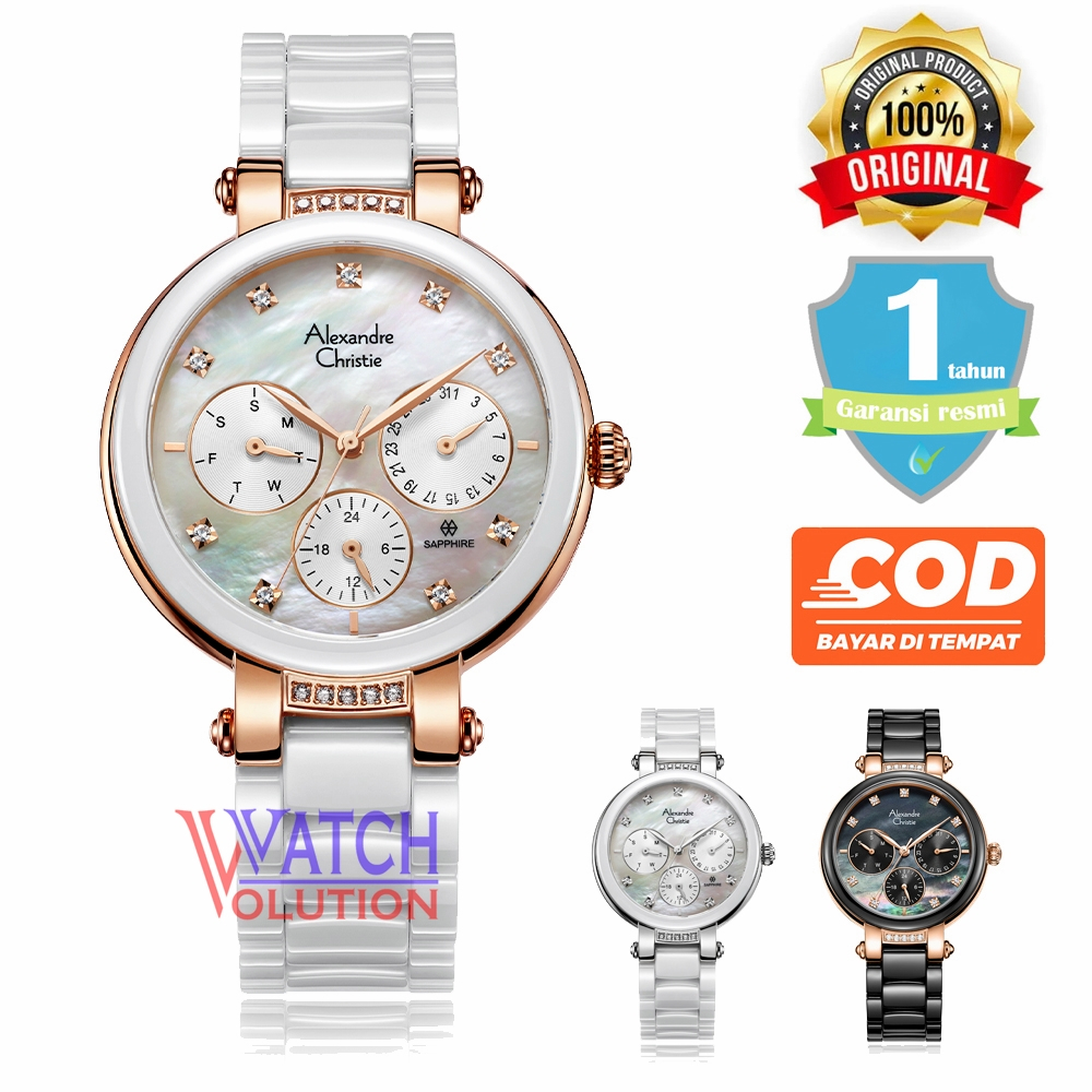 Jam Tangan Wanita Alexandre Christie AC 2376 BF Original