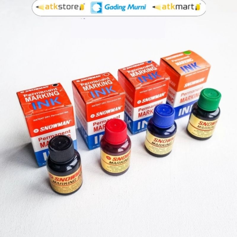 

Snowman Refill Ink For Permanent Marker Black Blue Green Red