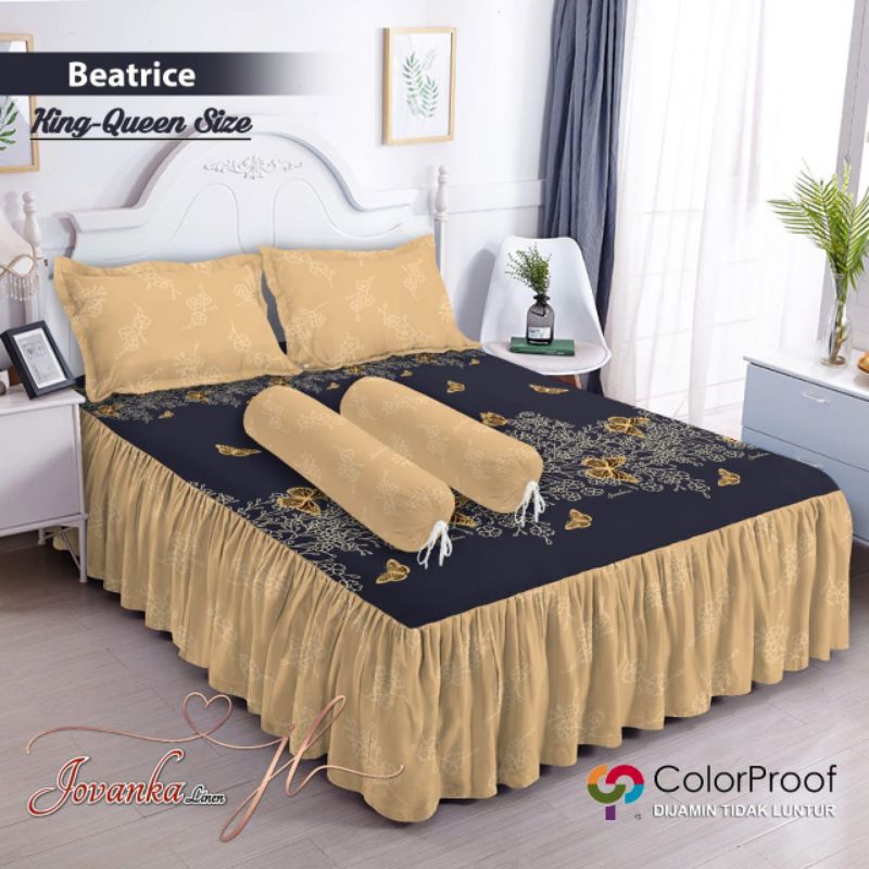 Jovanka - Sprei Rumbai Beatrice Ukuran 180x200x30