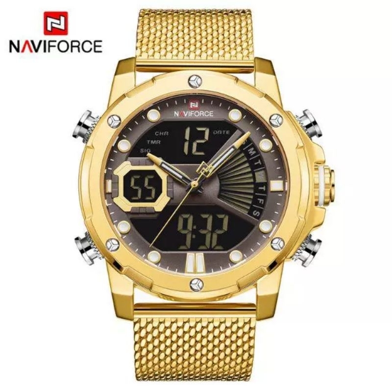 Jam Tangan Pria Naviforce 9172 Pasir Daul Time