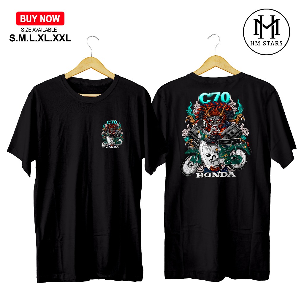 BAJU KAOS ATASAN HONDA C70 RACING - KAOS TERLARIS - KAOS KEREN - KAOS TEBARU 2023 - KAOS DISTRO - KA