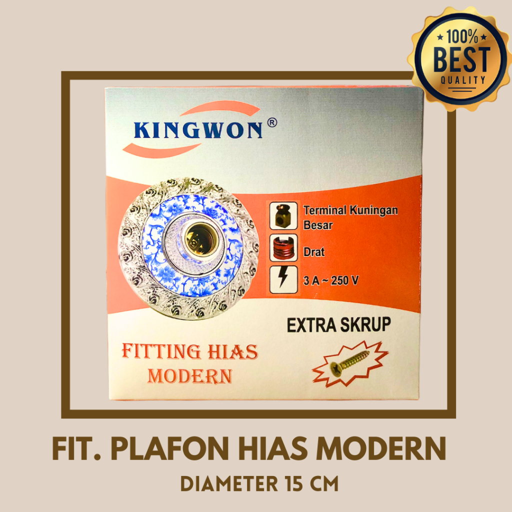FITTING LAMPU PLAFON HIAS MODERN KINGWON TEMPAT LAMPU PLAFON FITTING HIAS