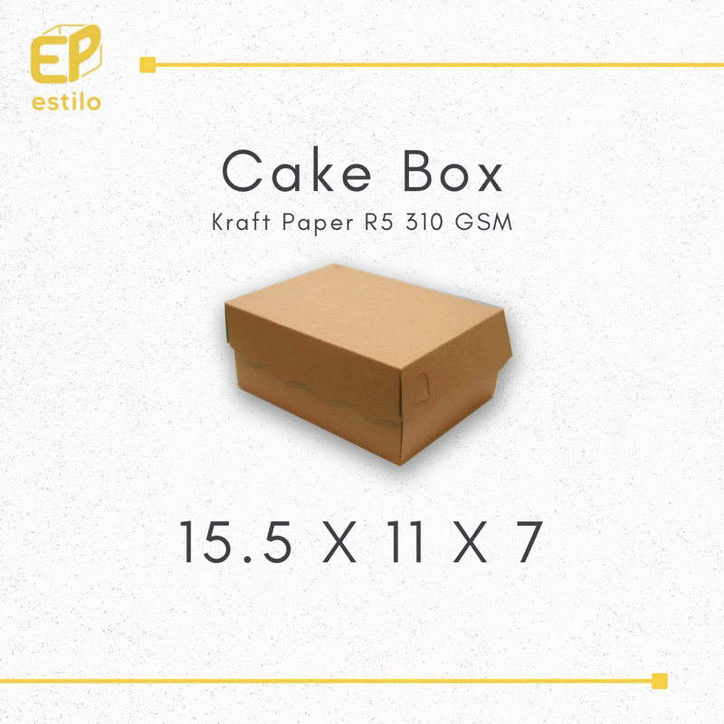 

Box Packaging Kotak Makanan Cake Box Brown Kraft Paper R5 310 GSM