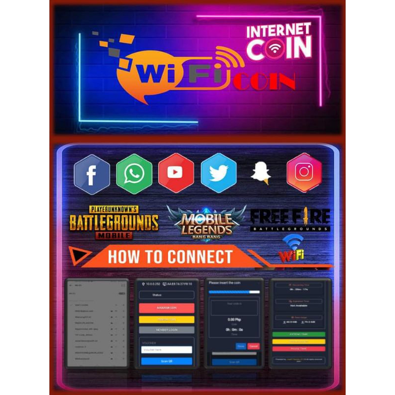 Mesin WiFi koin murah tinggal pake