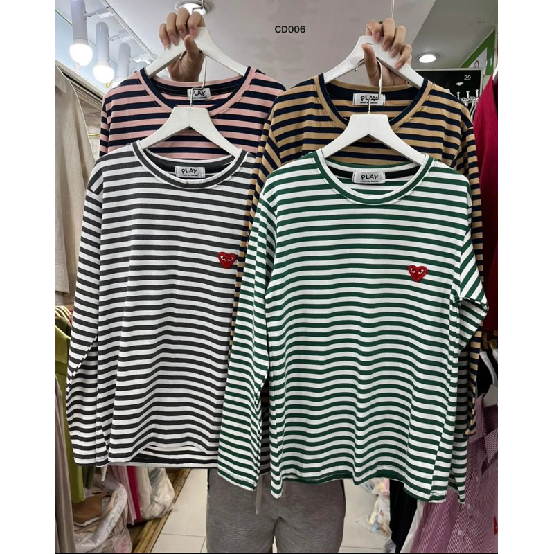 Kaos play cdg bangkok stripes