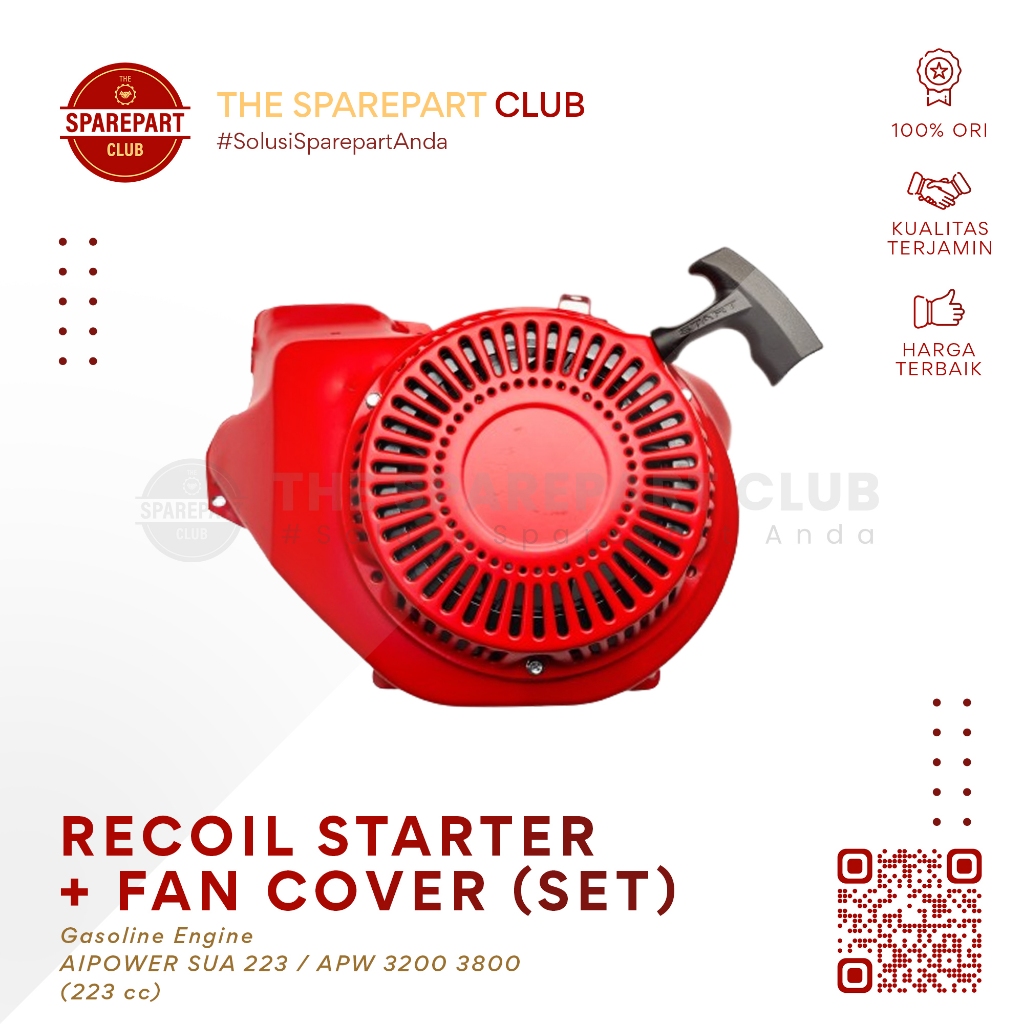 Kap Stater Set Engine AIPOWER SUA 223 APW3200 3800 Recoil Starter Assy