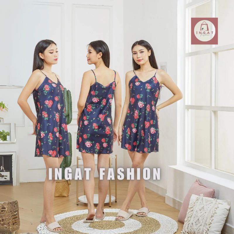 DASTER SATIN SATU TALI IMPORT/ BAJU TIDUR WANITA DASTER SATIN DEWASA - 9020C