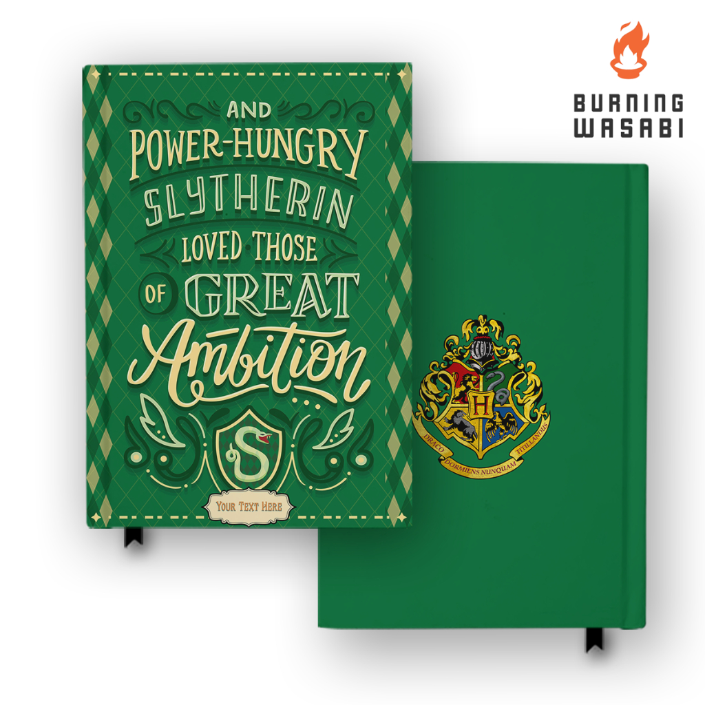 

Buku Motif Asrama 6 Slytherin Harry Potter Custom Nama Notebook Jurnal Diary Agenda Hardcover A5 A6