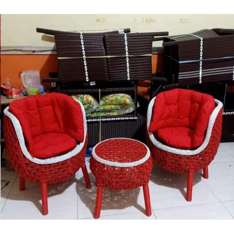 Kursi Teras Santai Brekele Rotan Sintetis