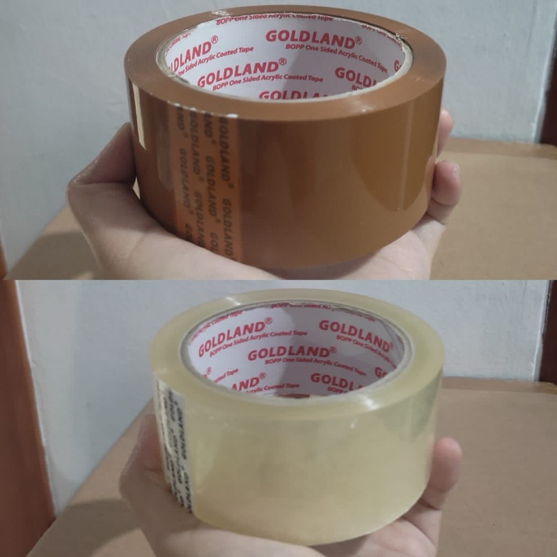 

LAKBAN GOLDLAND BENING ATAU COKLAT UKURAN 48MM X 90 YARD 1 DUS