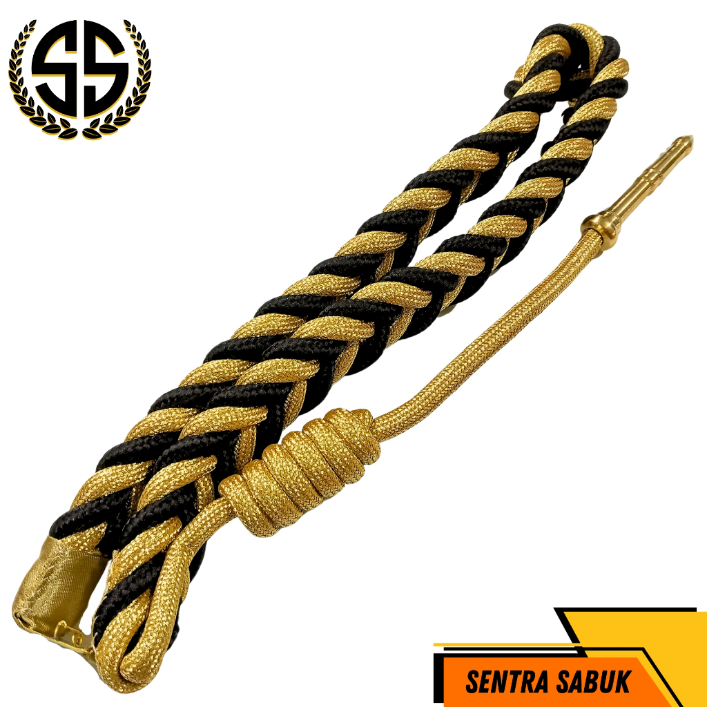 Talikur Ajudan Pdh Hitam Emas Nestel 1