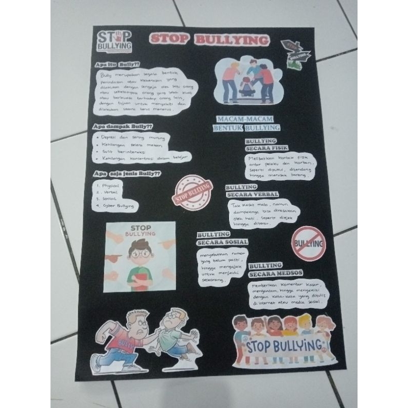 

poster STOP BULLYING prakarya sekolah