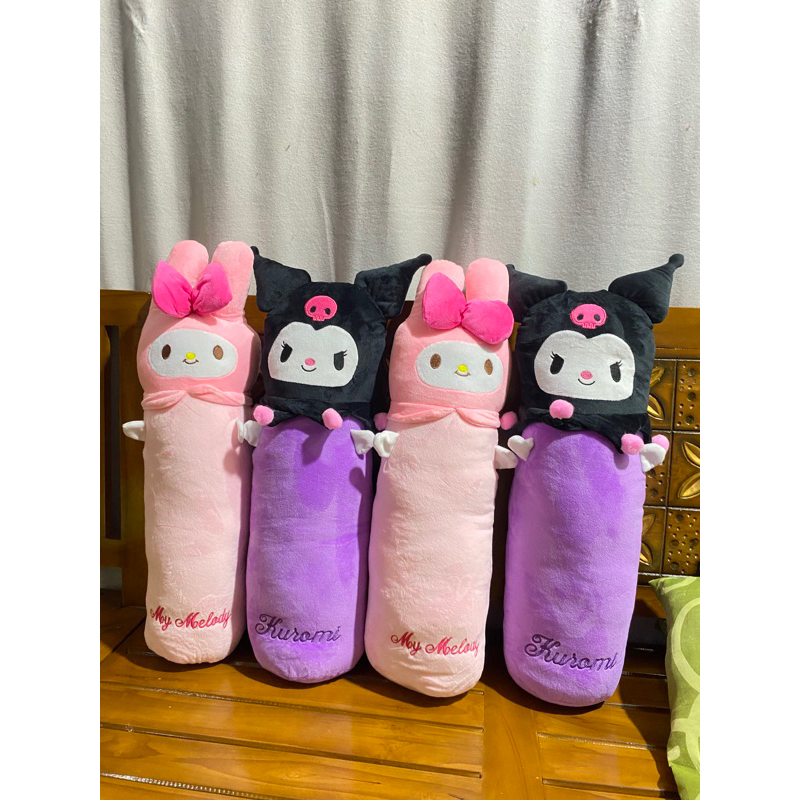 Guling Karakter My melody Kuromi 60cm bahan plush import hadiah ulang tahun