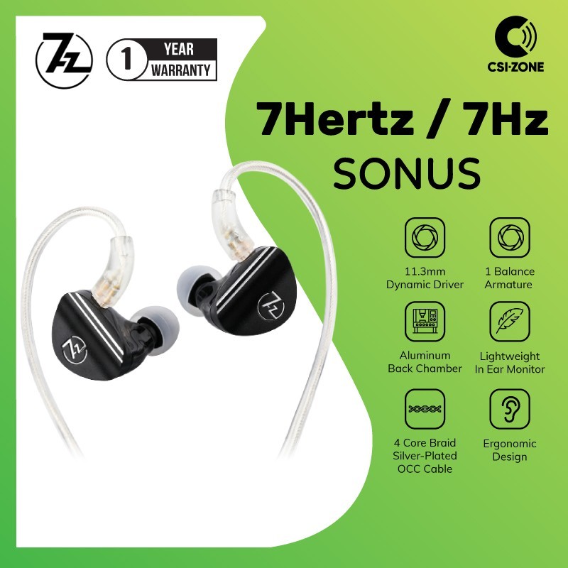 7Hz / 7 Hertz SONUS 1BA+1DD Hybrid Driver In Ear Monitor Earphone