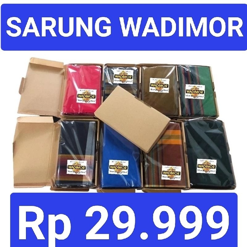 GROSIR TERMURAH - Sarung Wadimor Dewasa Afkiran / BS, motif random, balimoon, polos, kotak, salur , 
