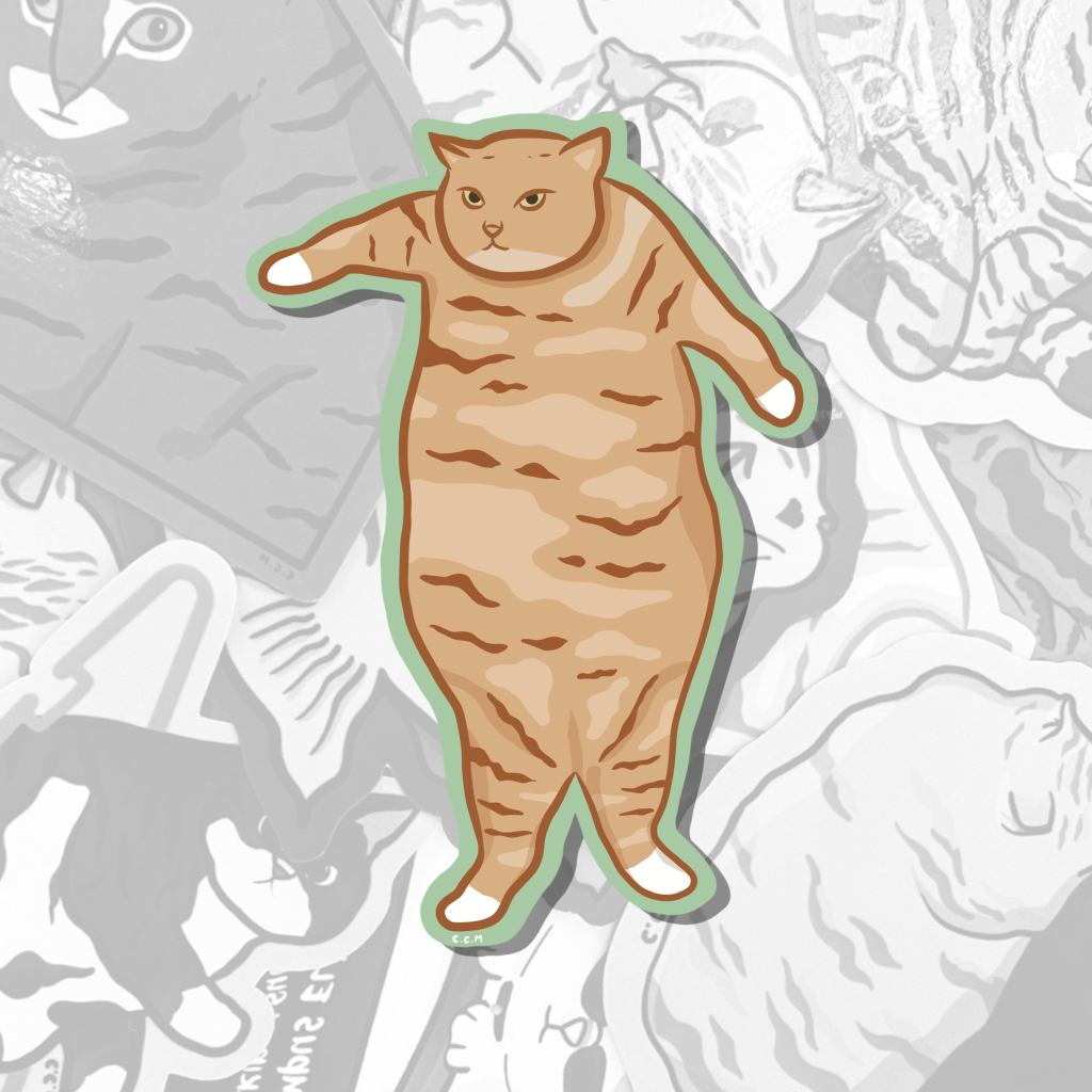 

Sticker - Standing Yellow (Oyen) Cat