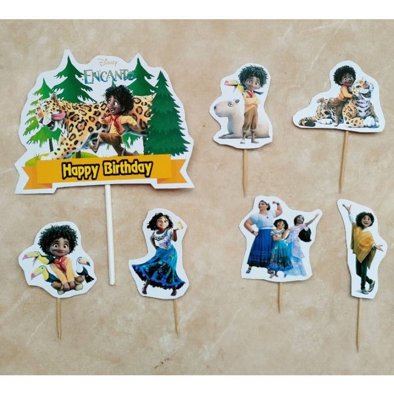 hiasan kue ulang tahun cake topper satu set motif Encanto