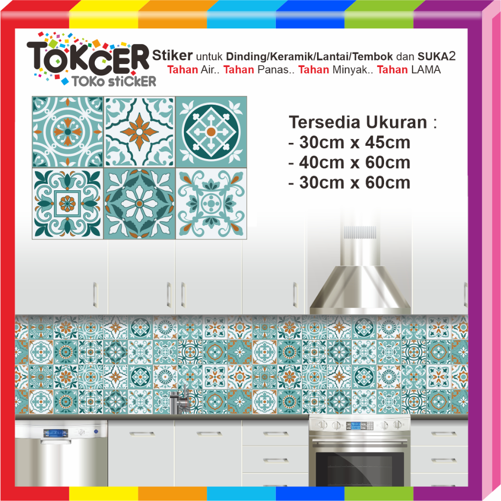 Stiker DINDING Keramik LANTAI Tembok DAPUR Tangga T-05