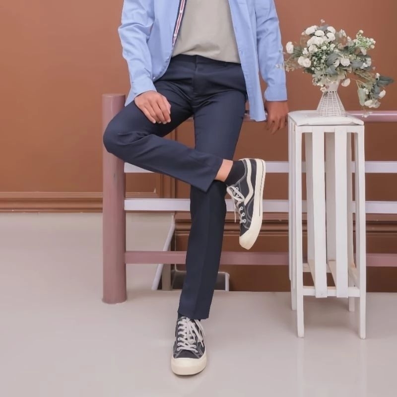 NEW CELANA KAIN FORMAL CELANA KAIN SLIMFIT PRIA FORMAL CELANA SLIMFIT KANTOR CELANA KAIN HITAM