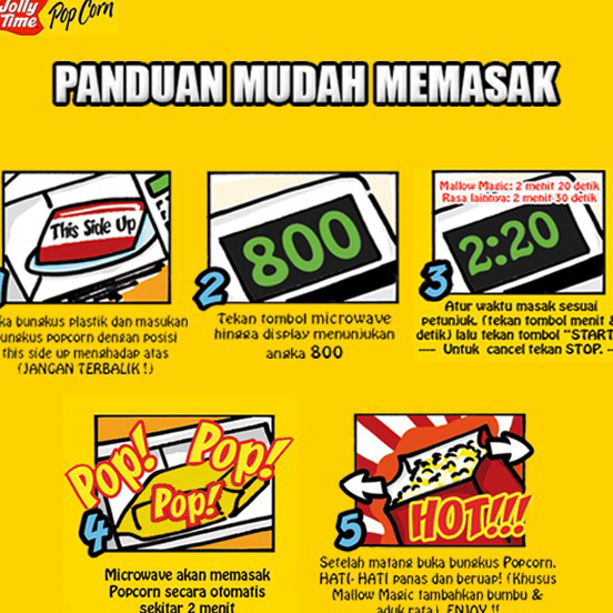 

➝↑❁⁂ Jolly Time - Paket Duo Mallow Cheez (2MM, 1TBC) - Mircowave Popcorn Seller