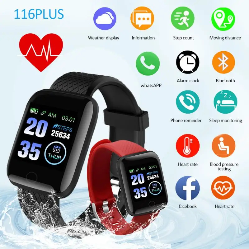 Jam Tangan Pintar/Sport/Olahraga/Bluetooth/SMART WATCH 116 Plus/Alternatif VYATTA FitMe Prime Smartw