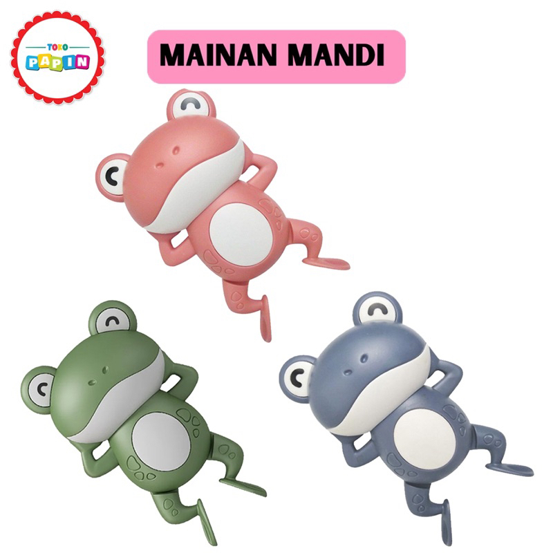 Tokopapin Mainan Mandi Anak Bayi Kodok Katak Berenang Dalam Air Baby Bath Toy Mainan Bisa Berenang