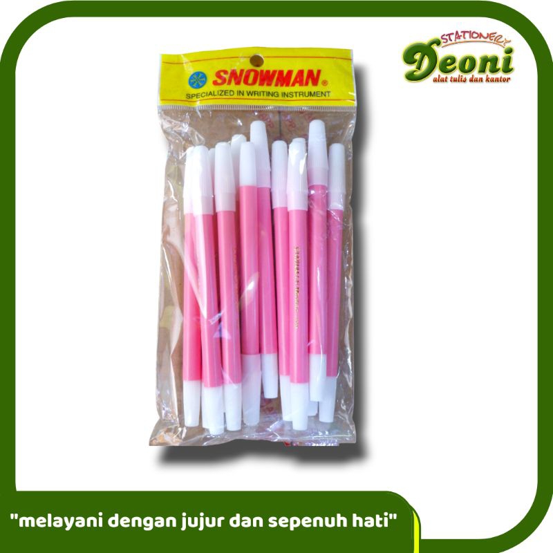 

SNOWMAN Marker Spidol Kecil isi 12 Pcs warna Pink