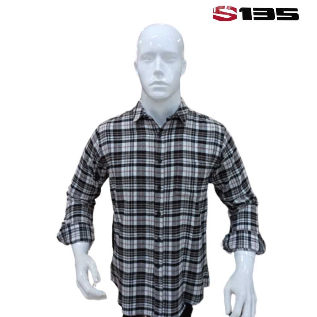 S135 Kemeja Flanel Lengan Panjang