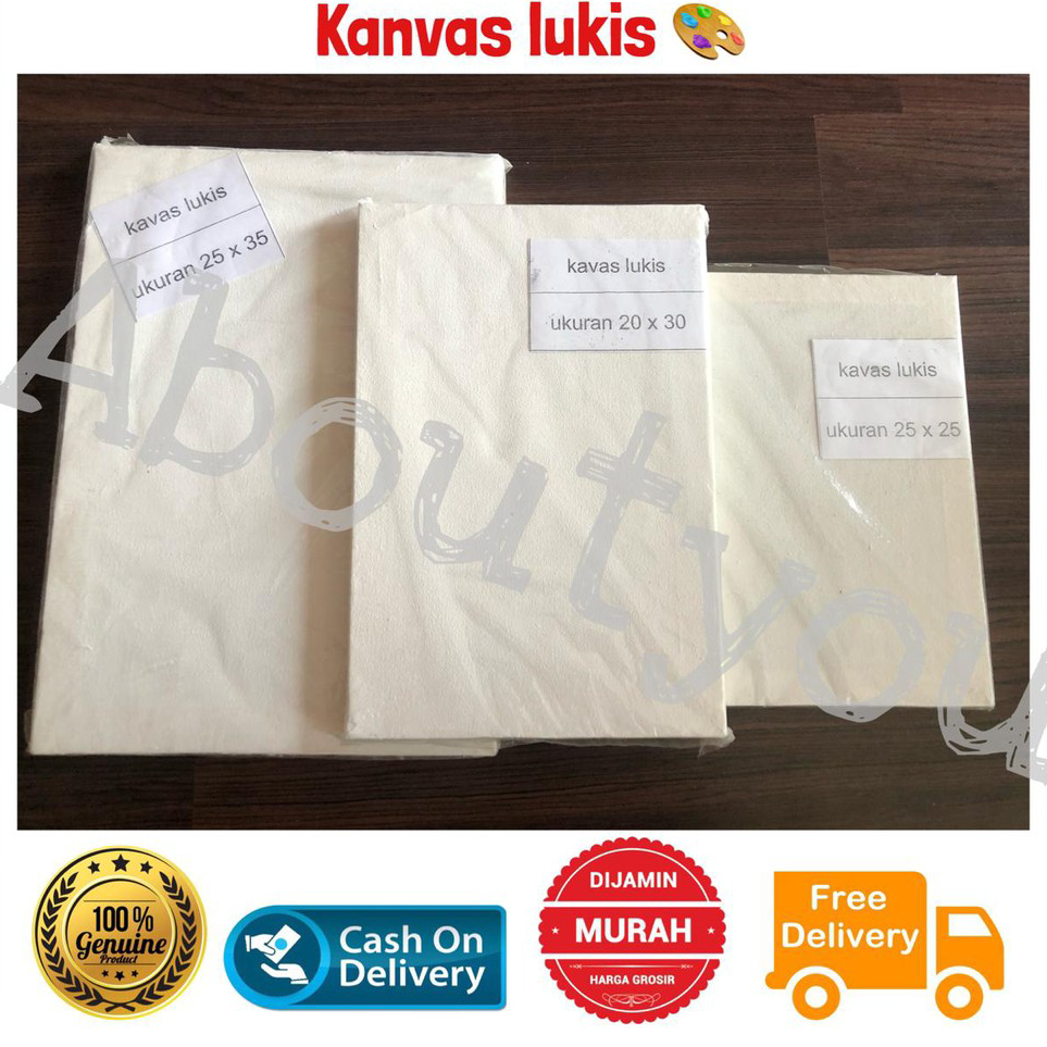 

Ready KANVAS Lukis Cat Besar Canvas Board Siap Pakai 20x30 / 20x20 / 25x35 Kanvas Putih PREMIUM