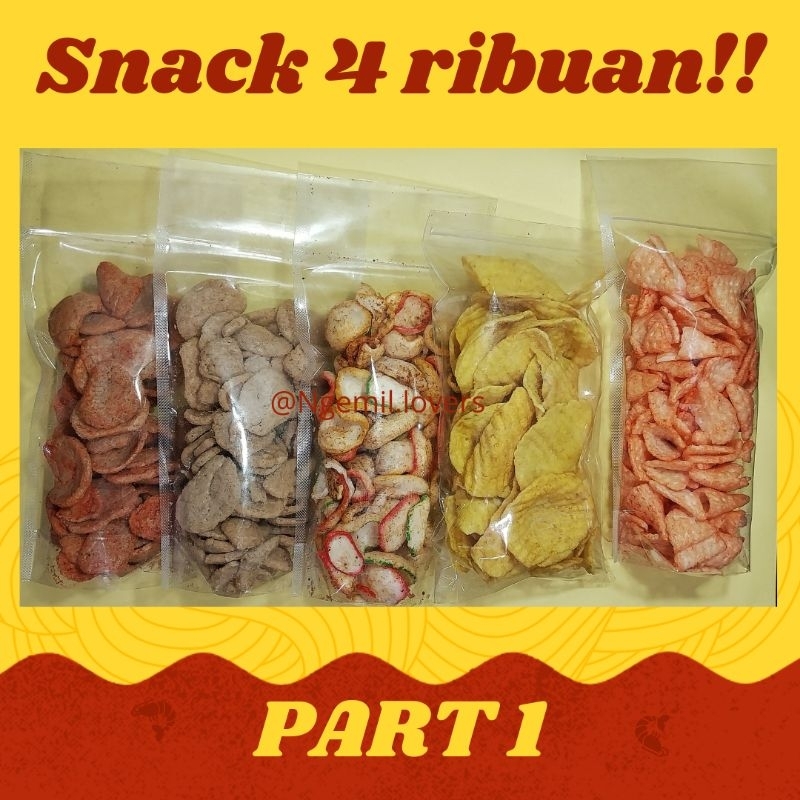 

SNACK / CEMILAN MURAH 4 RIBUAN / SNACK KERING MURAH (PART 1)