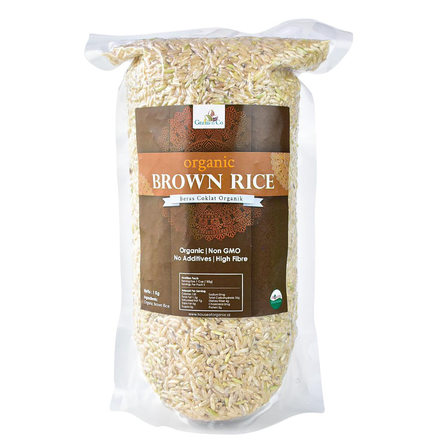 

Laris Grains N Co Organic Brown Rice ( Beras Coklat Organik ) 1 Kg